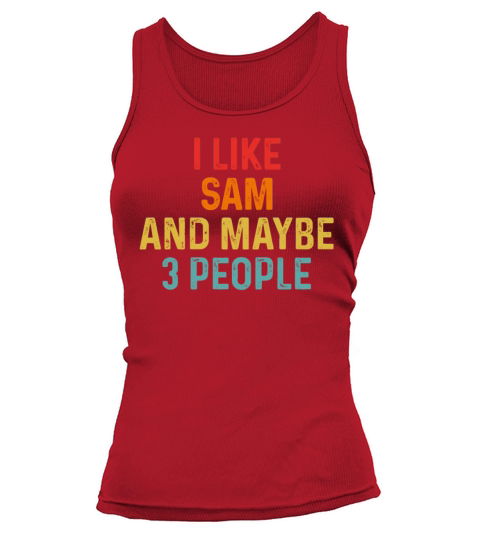 I Like Sam And Maybe 3 People Retro Vintage Tank top Woman