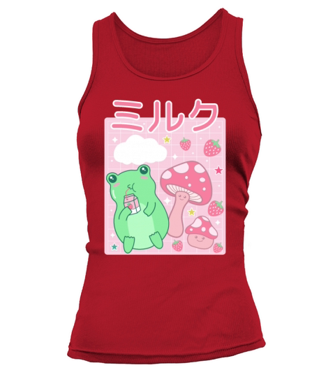 Kawaii Frog Japanese Cottagecore Mushroom Tank top Woman