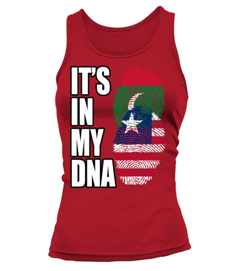 Maldivian And Liberian Mix Heritage DNA Flag Tank top Woman