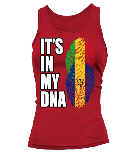 Malian And Barbadian Mix Heritage DNA Flag Tank top Woman
