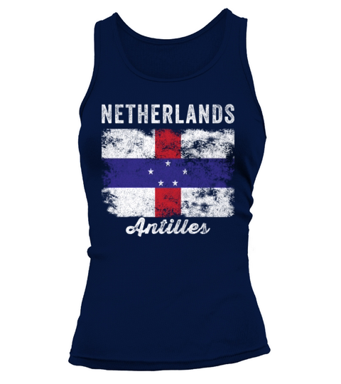 Netherlands Antilles Flag Distressed Tank top Woman