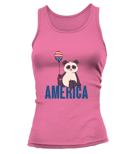 Panda America 4th of July Independence Day Freedom Tank top Woman