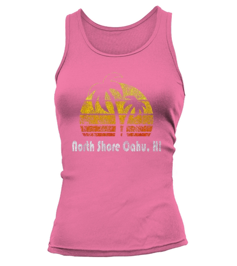 Retro North Shore Oahu T-Shirt Hawaii Beach Shirt Tank top Woman