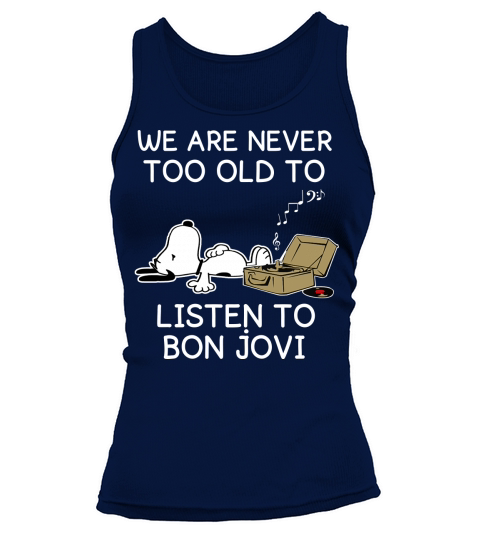 Snoopy We are never too old to listen to Bon Jovi Tank top Woman