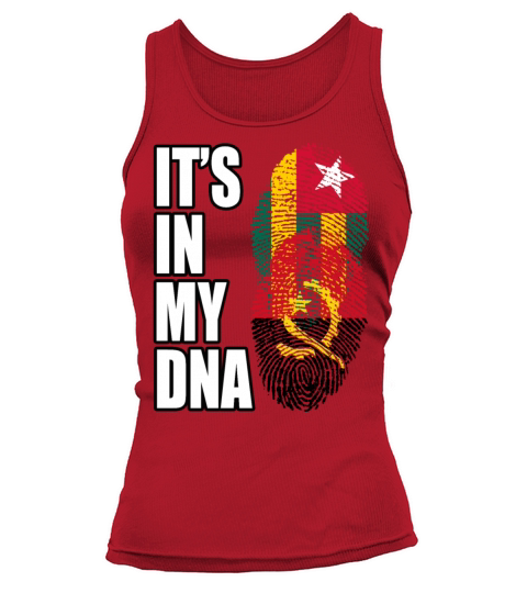 Togolese And Angolan Mix Heritage DNA Flag Tank top Woman