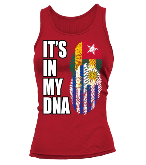 Togolese And Uruguayan Mix Heritage DNA Flag Tank top Woman