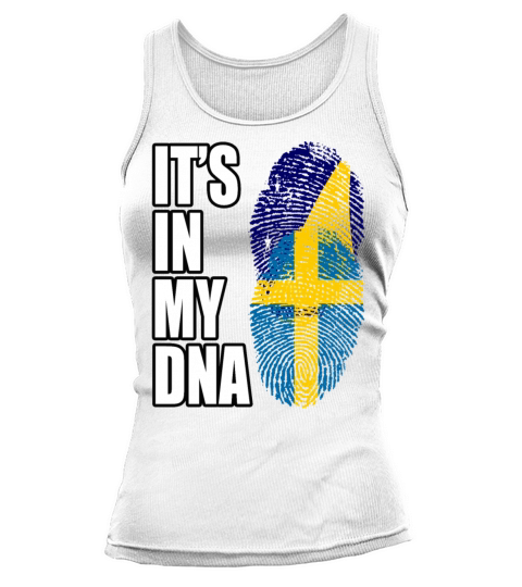 Tokelauan And Swedish Mix Heritage DNA Flag Tank top Woman