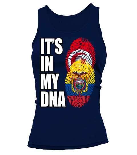Tunisian And Ecuadorian Mix Heritage DNA Flag Tank top Woman