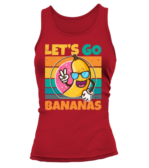 Vintage Lets Bananas Funny Peace Banana Tank top Woman
