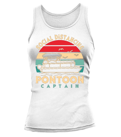 Vintage Social Distancing Pontoon Captain Gift Tank top Woman