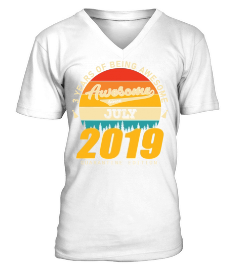 2019 Quarantine Edition July 3rd birthday gift V-Neck T-shirt