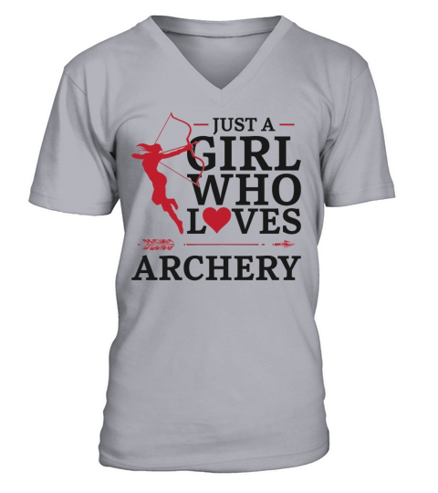 Archery Bow Archer Girl Vintage V-Neck T-shirt