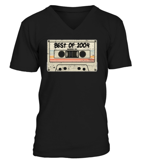 Best of 2004 Cassette Tape Birthday V-Neck T-shirt