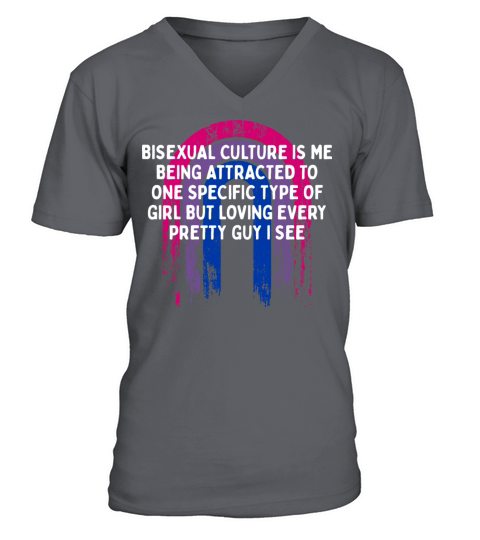 Bisexual is Being Attracted Bi LGBTQ Bi Pride V-Neck T-shirt