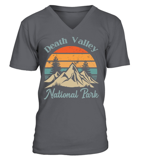 Death Valley National Park Retro Vintage Mountain V-Neck T-shirt