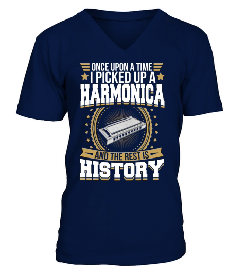 Harmonica And The Rest Is History T-Shirt V-Neck T-shirt