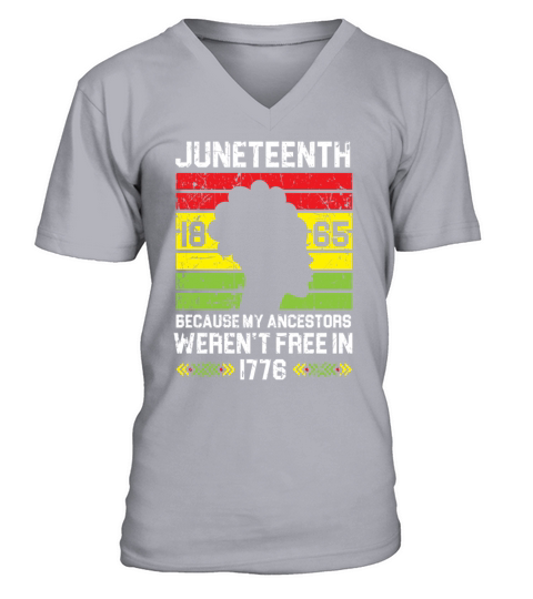 Juneteenth 1865 African American Black Pride V-Neck T-shirt