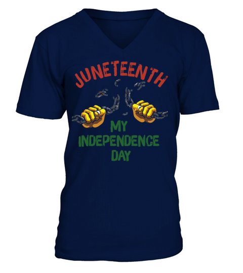 Juneteenth Black History Day Pride Gift V-Neck T-shirt