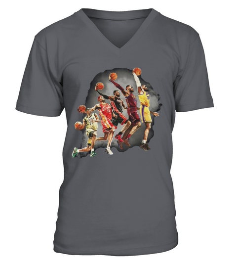 Lebron James The Evolution Of A King Los Angeles Lakers V-Neck T-shirt