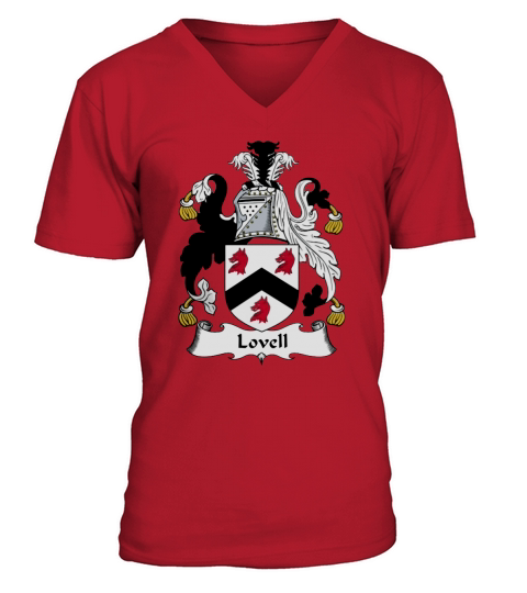 Lovell Family Crest British Family Crests V-Neck T-shirt