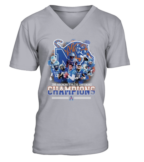Memphis Tigers 2019 American Athletic Conference Champions V-Neck T-shirt