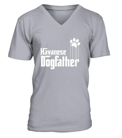 Mens Havanese Dog Dad T-Shirt V-Neck T-shirt