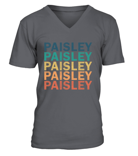Paisley Name T Shirt - Paisley Vintage Retro Name V-Neck T-shirt