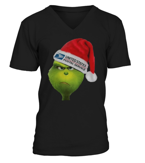 Santa Grinch United States Postal Service shirt V-Neck T-shirt