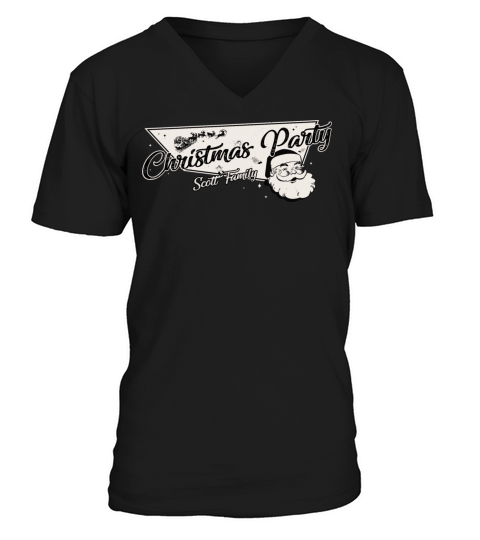 Scott Family Ready for Christmas Party V-Neck T-shirt