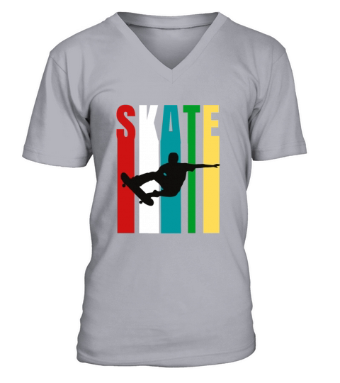 Skateboarder Retro Vintage Design Skateboarding V-Neck T-shirt