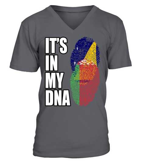 Tokelauan And Belarusian Mix Heritage DNA Flag V-Neck T-shirt