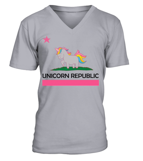 Unicorn Republic V-Neck T-shirt