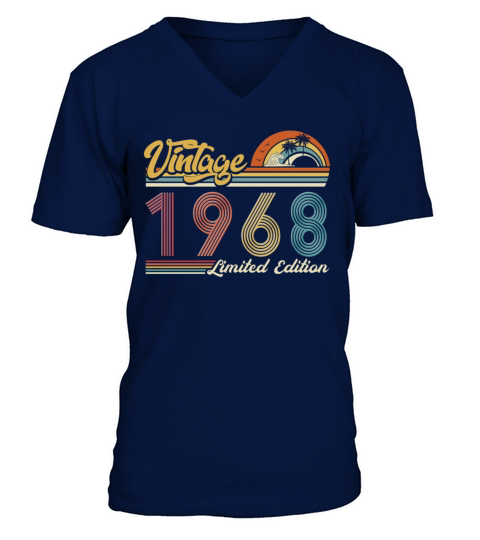 Vintage "Limited Edition" Vintage 1968 Birthday V-Neck T-shirt