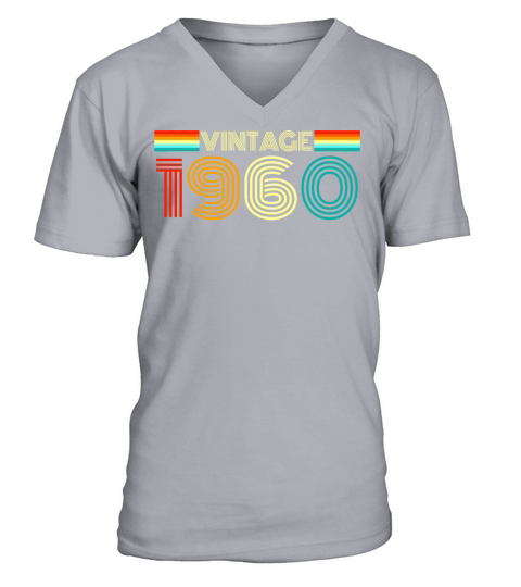 Vintage Retro 1960 - Vintage 1960 Birthday Gift V-Neck T-shirt