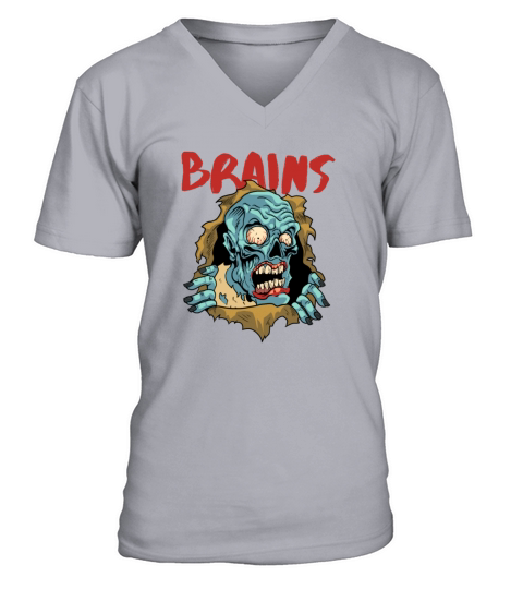 Zombie Brains V-Neck T-shirt
