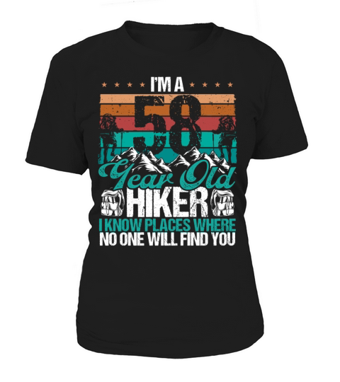 58 Birthday Hikers Vintage Mountains 58 Years Old Women's T-Shirt