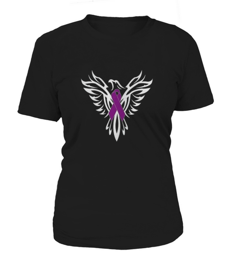 Crohns Disease Awareness Tee Purple Ribbon Phoenix Warrior P Women's T-Shirt