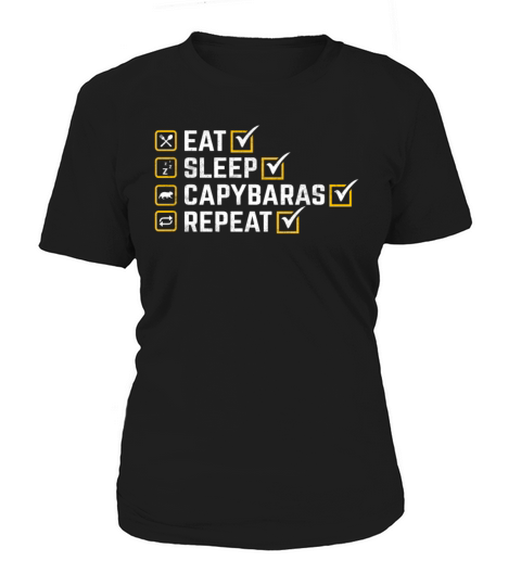 Eat Sleep Capybaras Repeat - Funny Rodent Capybara Women's T-Shirt