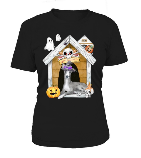Halloween Greyhound Dog Witch Women's T-Shirt