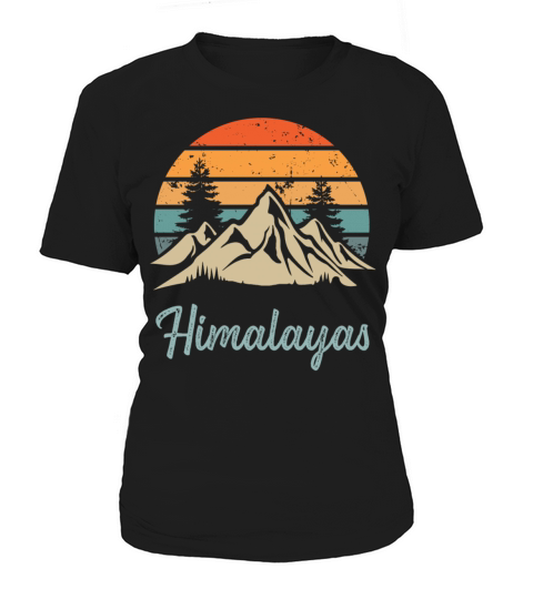 Himalayas Retro Vintage Mountain Sunset Outdoors W Women's T-Shirt