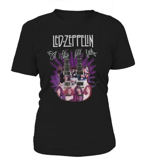 Led Zeppelin signatures two guitar shirt Women's T-Shirt