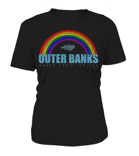 Rainbow Outer Banks OBX North Carolina USA Vintage Women's T-Shirt