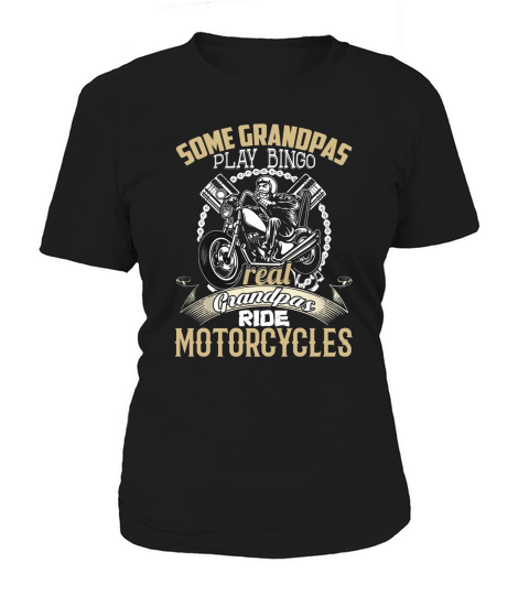 Real Grandpa Biker Shirt Fathers Day Motorcycle Ride Papa Women's T-Shirt