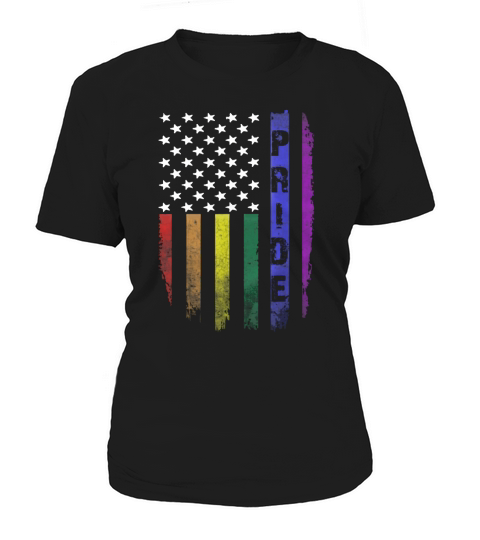 Vintage Lgbt Pride American Flag Gay shirt Women's T-Shirt
