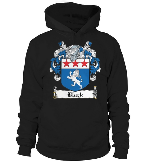 Black Coat of Arms Irish Family Crests Hoodie Unisex