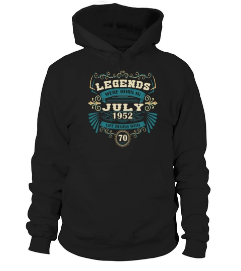 Funny Sayings for 50th Birthday July 1952 Vintage Hoodie Unisex