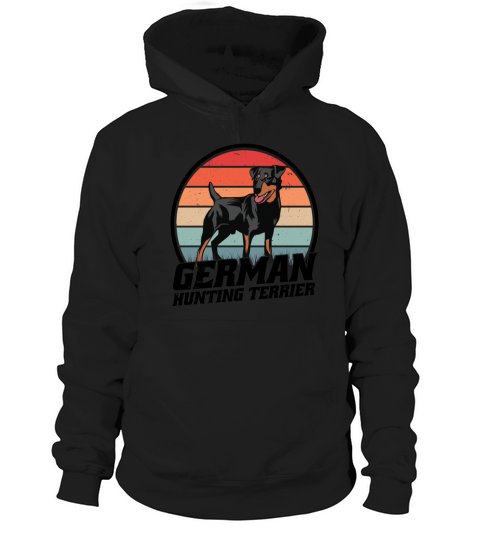 German Jagdterrier Retro Hoodie Unisex