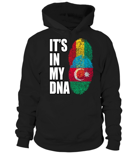Guinean And Azerbaijani Mix Heritage DNA Flag Hoodie Unisex
