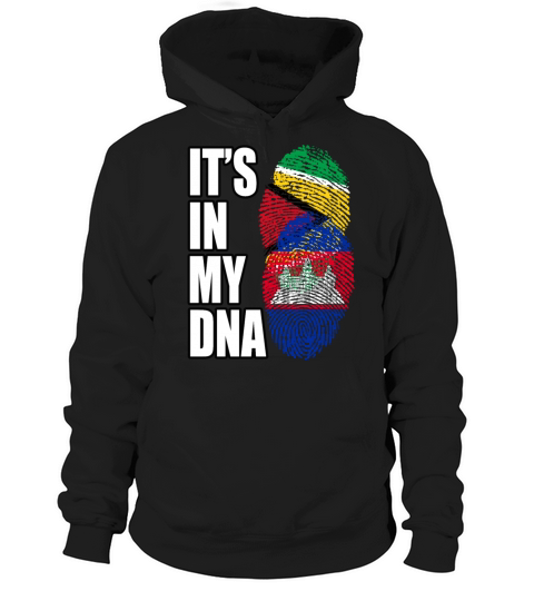 Guyanese And Cambodian Mix Heritage DNA Flag Hoodie Unisex