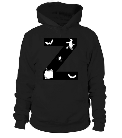 Halloween Alphabets Numbers Clipart Z Hoodie Unisex